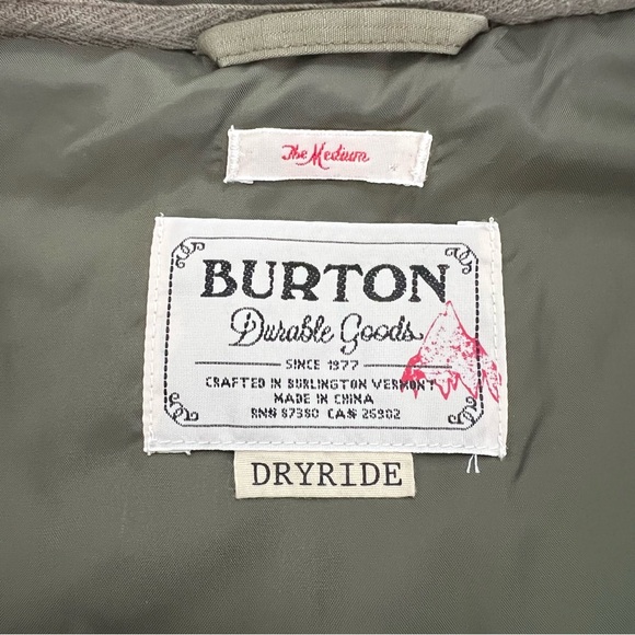 Burton DryRide Hooded Puffer Vest – Green Full Zip Snowboard Ski Gorpcore M - Picture 8 of 12